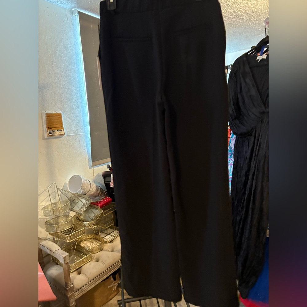 NWT Maison D’Amelie Black Wide Leg Women's Pants. Size 8. - Picture 5 of 6